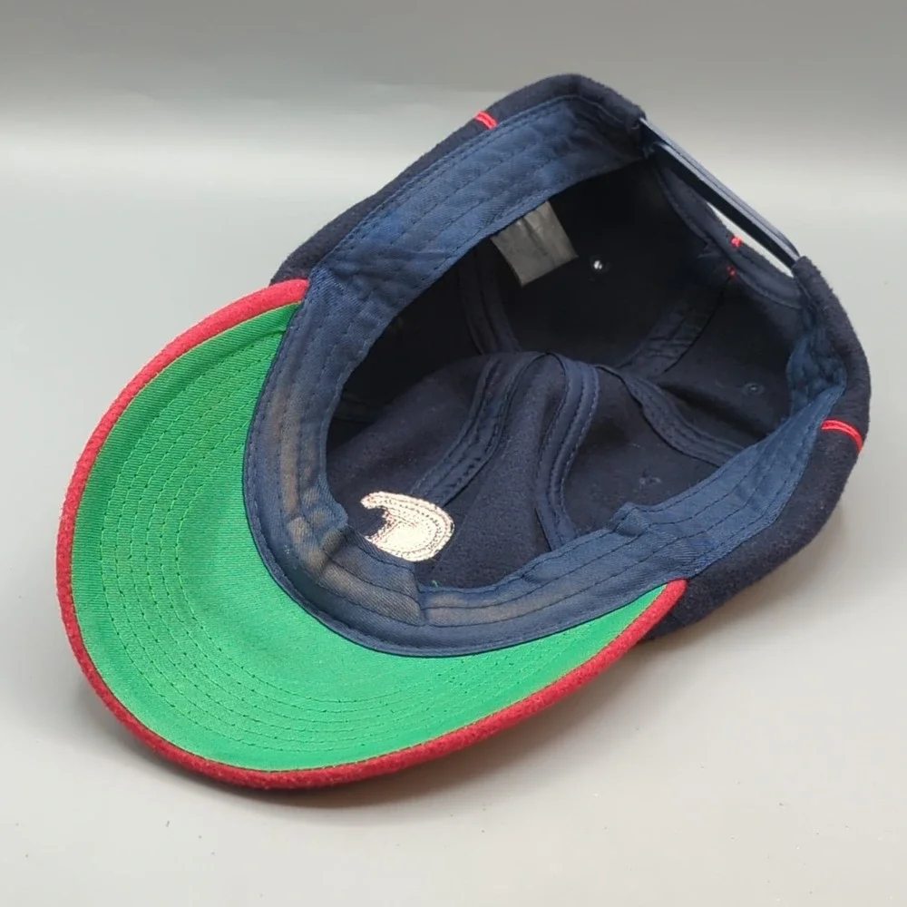 The Ville St Paul Saints Baseball Snapback 100% Wool Hat Cap Navy Blue/Red